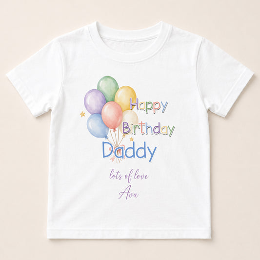 Children's clothing with the birthday t-shirt design