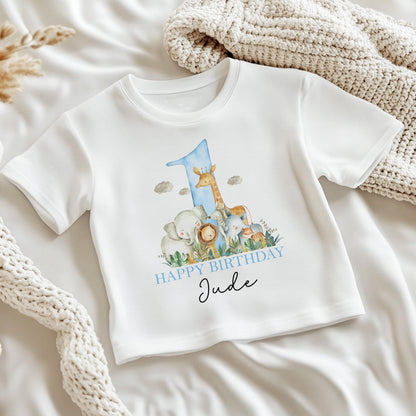 Personalised first birthday sweatshirt with custom name print, size 3-4 years