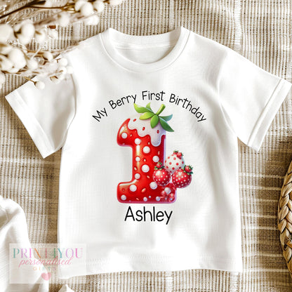 Personalised First Birthday Outfit – Baby Milestone T-Shirt, Sleepsuit & Vest