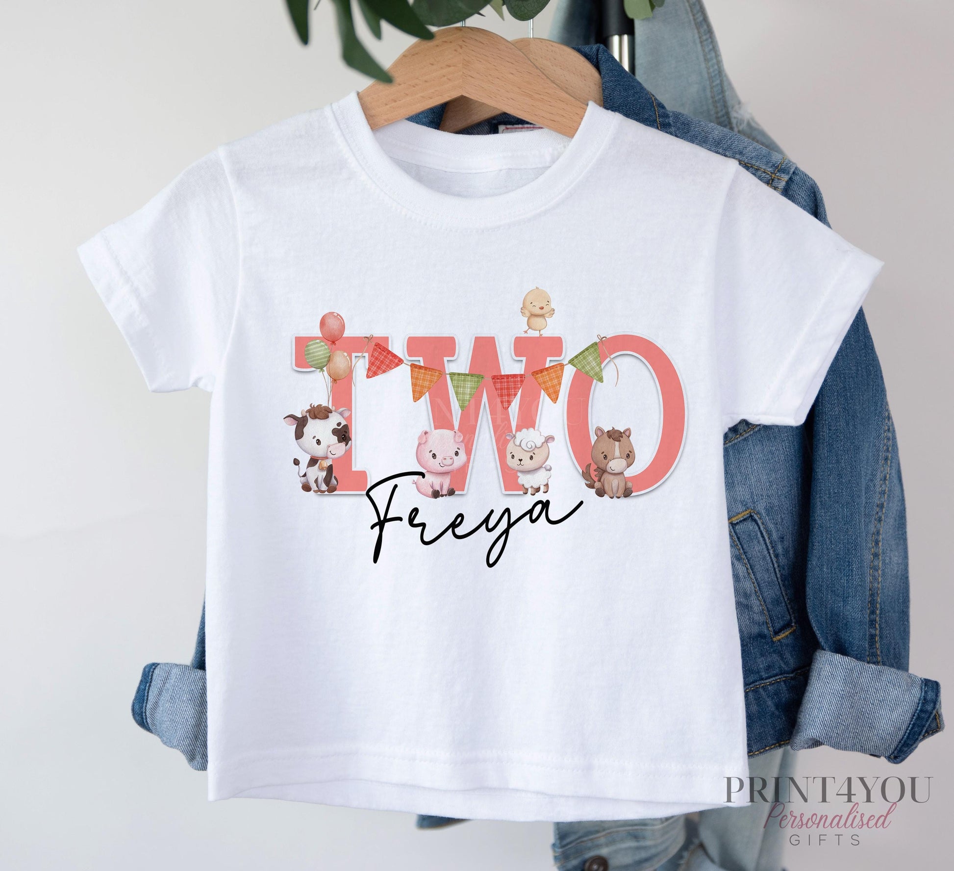 Second Birthday Jumper – Personalised Kids Birthday Jumper With Farm Animal Design - 1-2 years SWEATSHIRT
