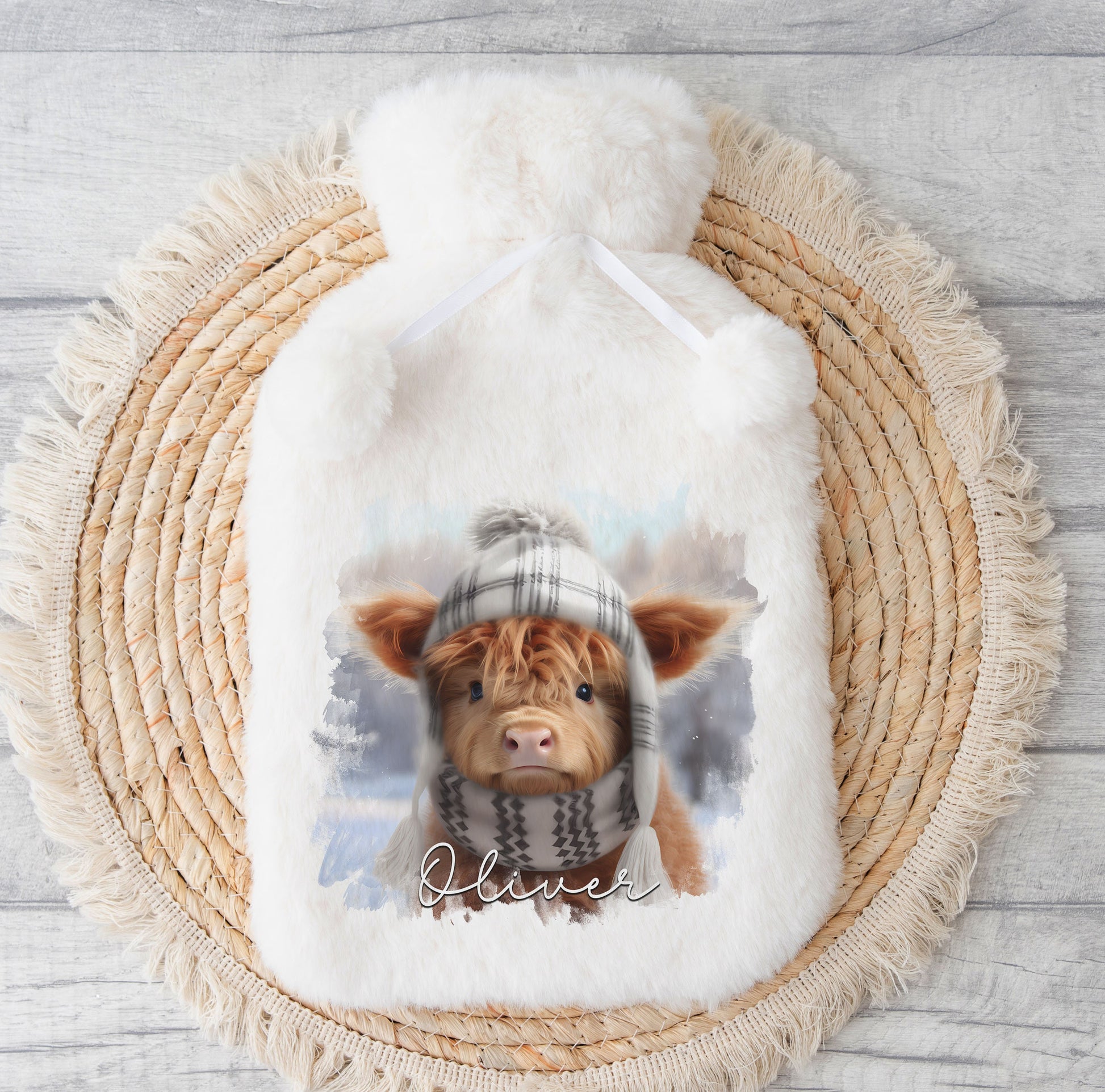 Xmas graphic hot water bottle cover with, cover only (no thanks option)