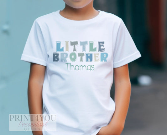 Promoted to Big Brother, Little Brother Personalised Cotton T – Shirt, Lil Big brother Top, Big Brother Gift, Pregnancy Announcement, - 6-12 months  T-shirt