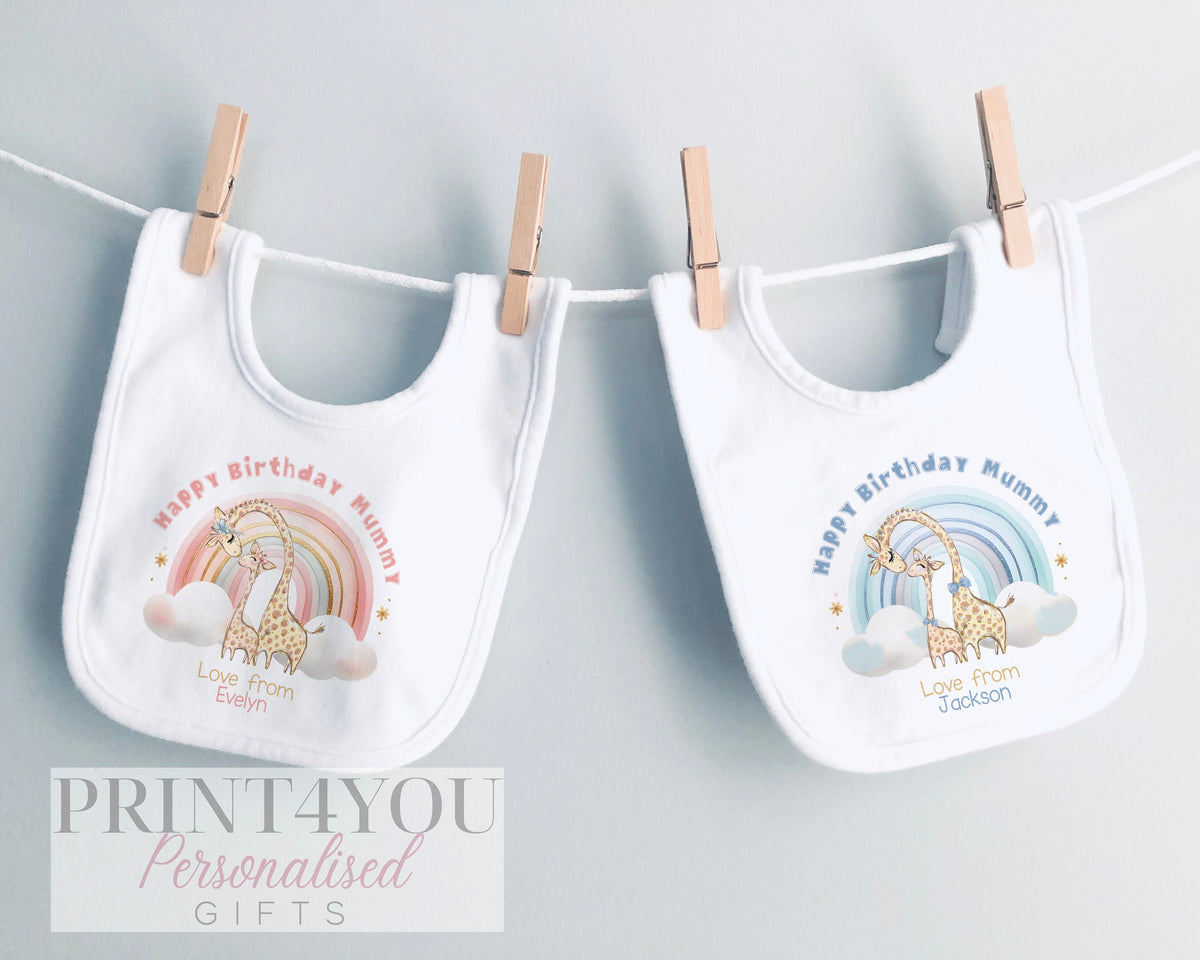 Personalised 1st birthday baby bib, styled flat lay