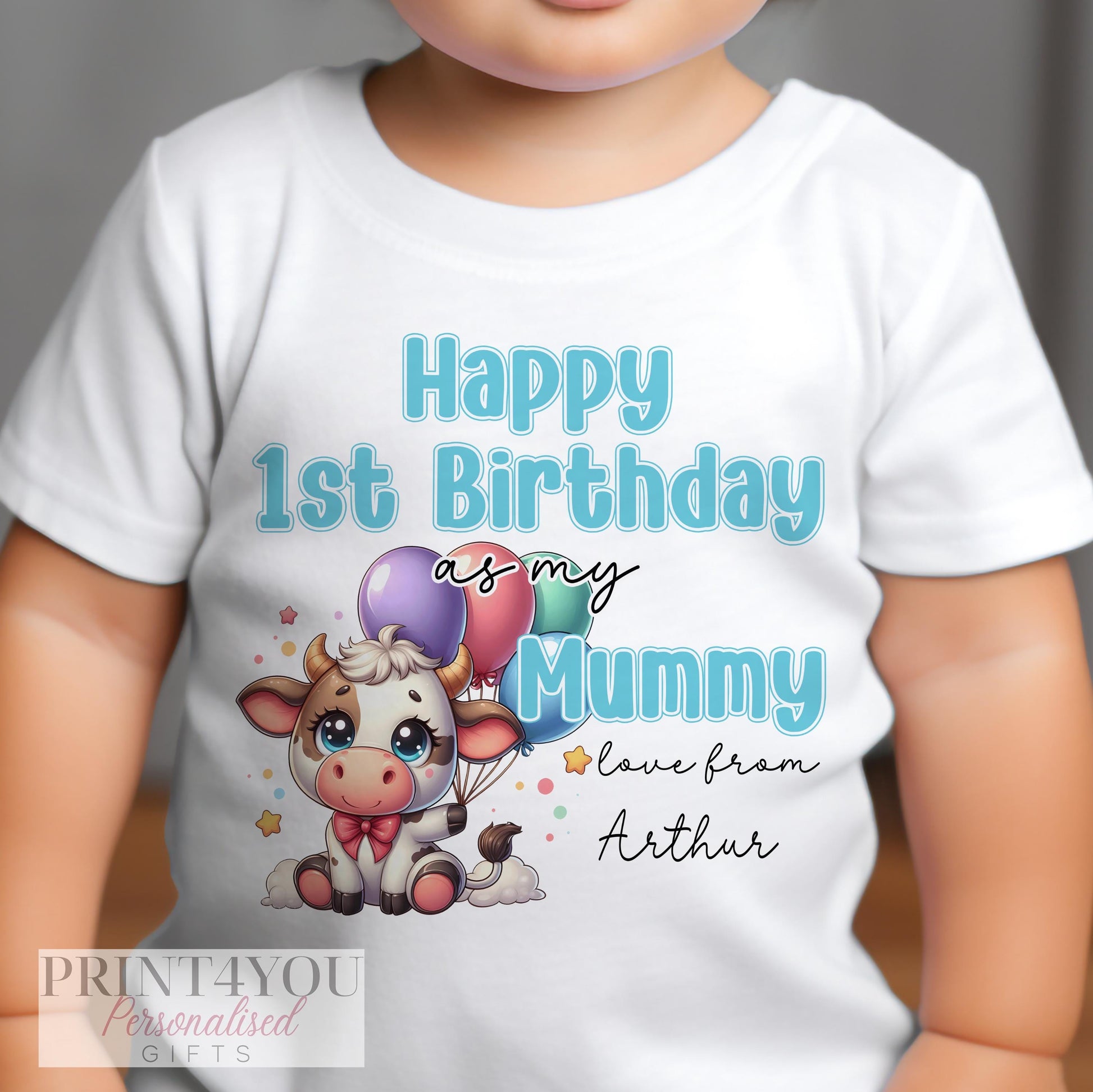 Personalised baby vest with custom wording for parent's birthday