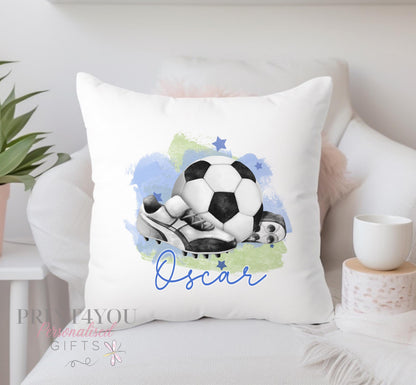 Personalised football cushion cover for kids, 40x40cm