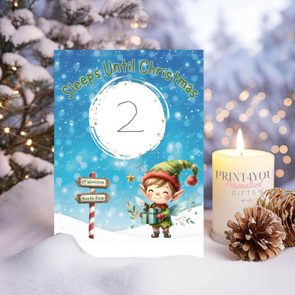 Christmas countdown advent calendar board shown with the included matching pen and magnets