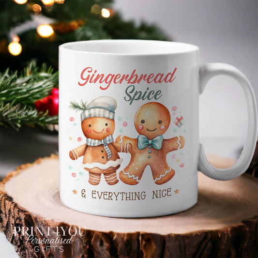 Gingerbread Spice Mug – Personalised Ceramic Mug – Unique Christmas Stocking Filler Gift - No thanks