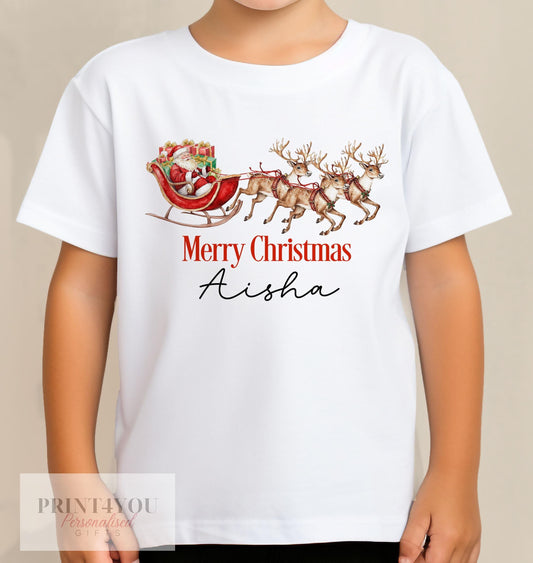 Personalised Children's Christmas T – Shirt – Custom Name Xmas Eve Box Filler Gift - 0-3month T-shirt