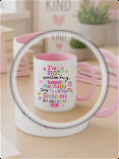 Anxiety Girly Mug – Positive Mental Health Self Care Mug for Her