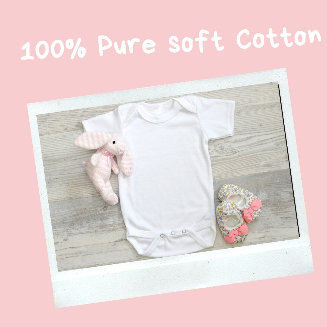 Close-up of the Elephant Alphabet design personalised with a baby's name on a t-shirt.