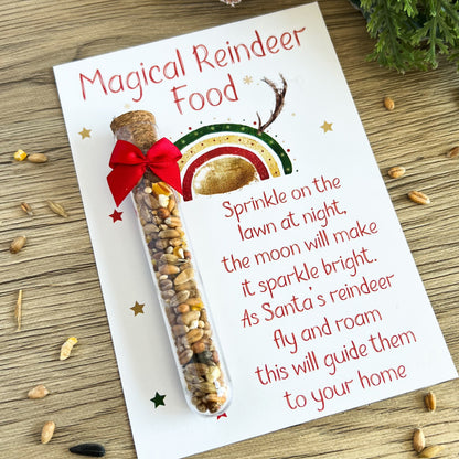 Christmas Eve Box Filler Reindeer Food in Wildlife – Friendly Plastic Tube with Cork