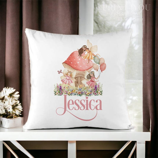 Personalised Girls Cushion – Soft Washable Cushion With Custom Name Pillow 40x40 cm - Cushion cover only