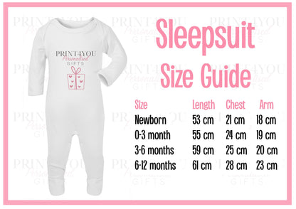 Personalised first Mother's Day baby outfit, lifestyle shot.